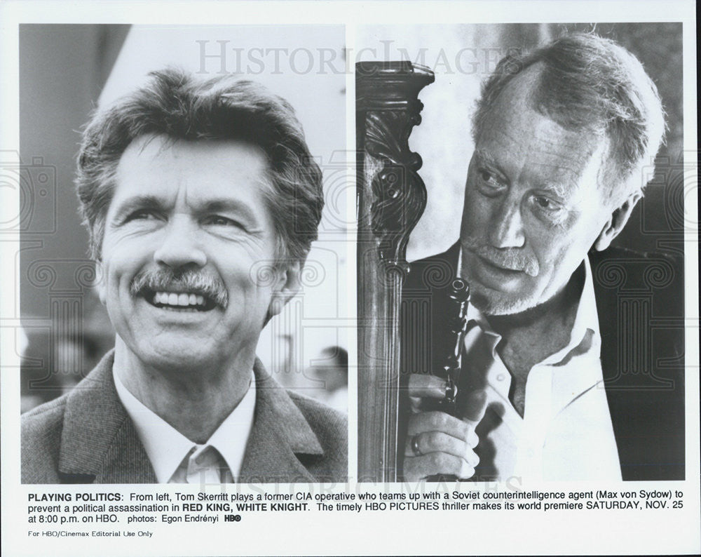 Press Photo Tom Skeritt & Max von Sydow star in Red King, White Knight - Historic Images
