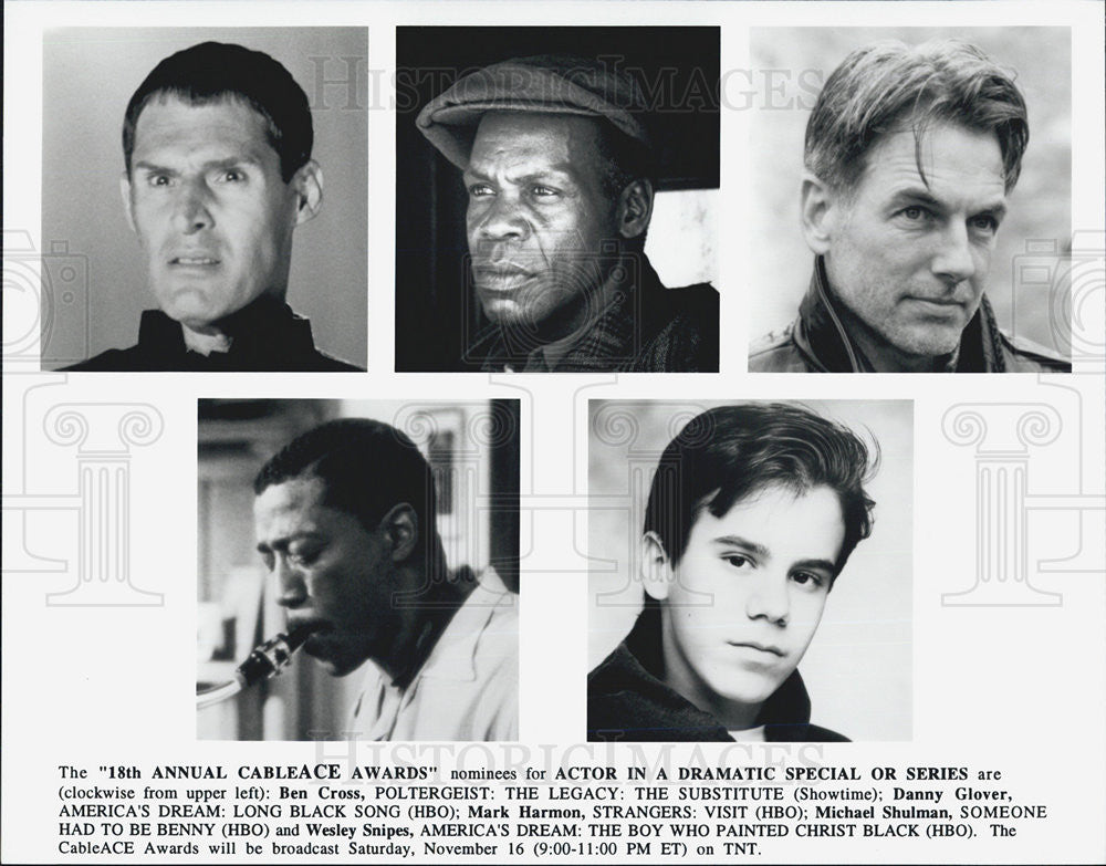 Press Photo Ben Cross Danny Glover Mark Harmon Michael Shulman Wesley Snipes - Historic Images