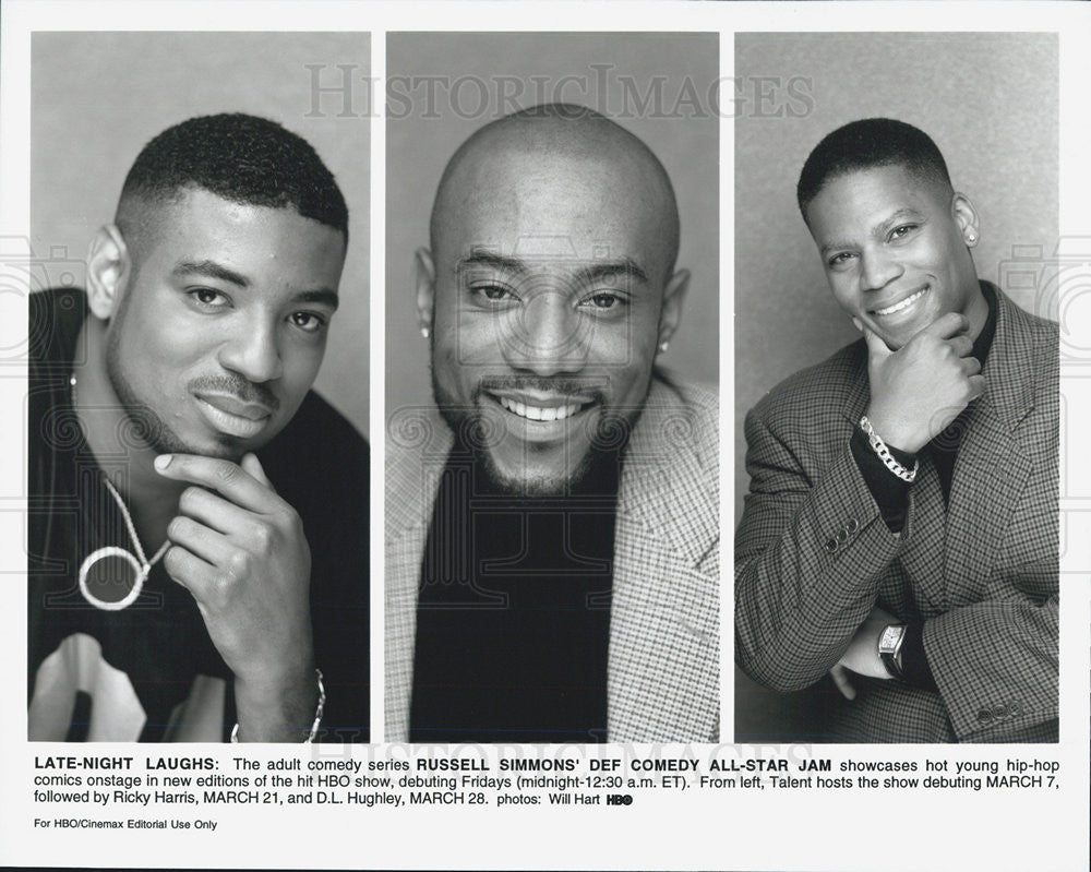 Press Photo Ricky Harris D.L. Hughley Talent Def Comedy All-Star Jam Comedian - Historic Images