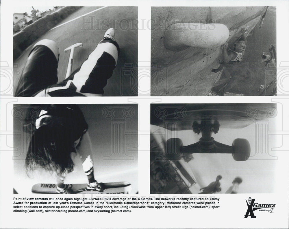 Press Photo of Extreme Games in the&quot; Electronic Camerapersons&quot; - Historic Images