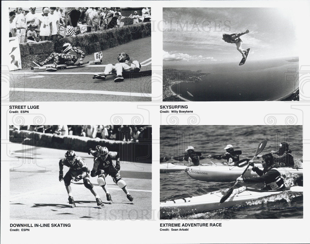 Press Photo Downhill In-Line Skating and Extreme Adventure Race - Historic Images