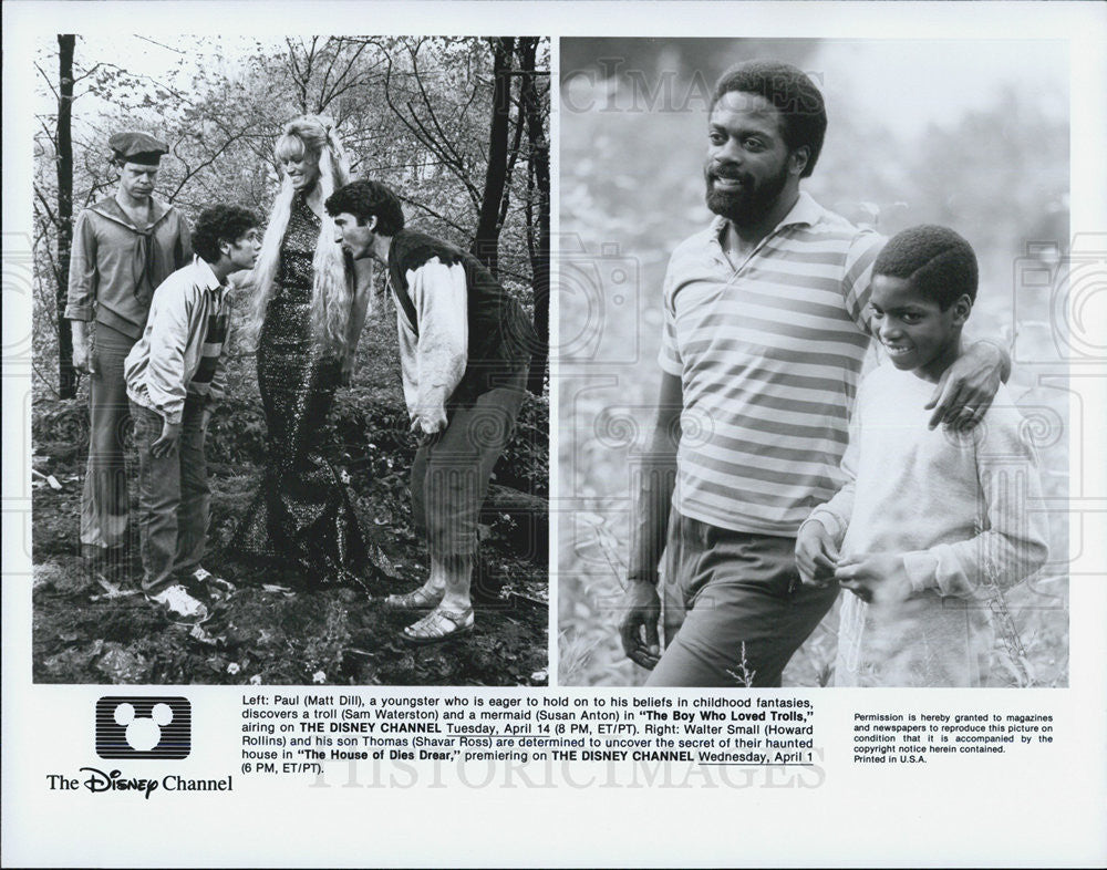 Press Photo Matt Dill, Sam Waterston, Susan Anton, Howard Rollins, Shavar Ross - Historic Images