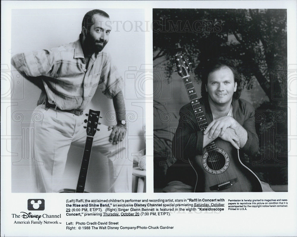 Press Photo Raffi and Singer Glenn Bennett - Historic Images