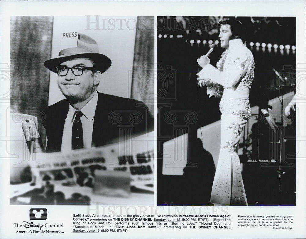 Press Photo Steve Allen and Elvis - Historic Images