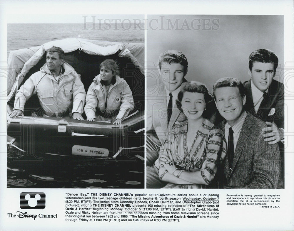 Press Photo &quot;Danger Bay&quot; &amp; &quot;The Missing Adventures of Ozzie &amp; Harriet&quot; - Historic Images