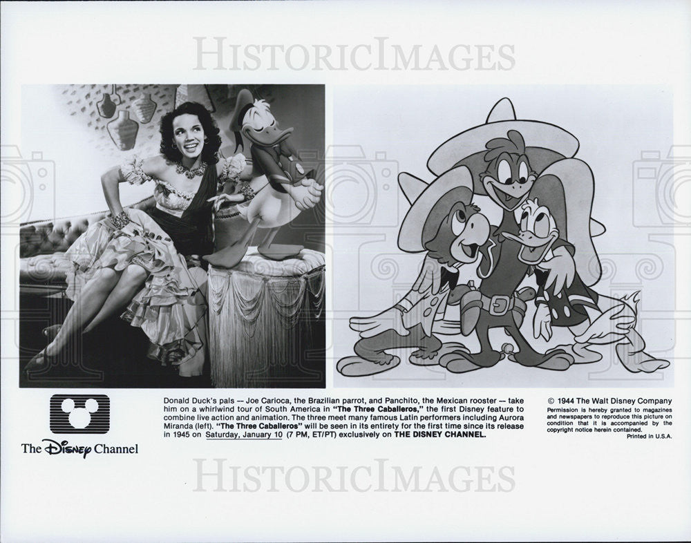 1944 Press Photo Aurora Miranda in Disney's Animation