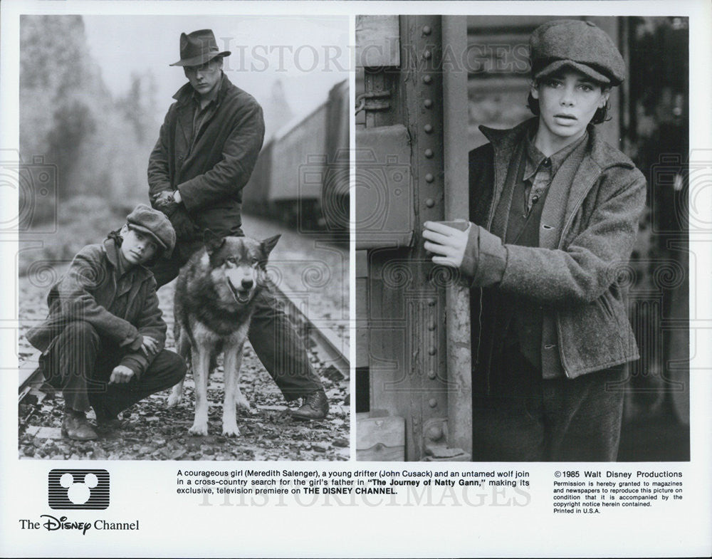 1985 Press Photo Meredith Salenger and John Cusack, &quot;The Journey of Natty Gann&quot; - Historic Images