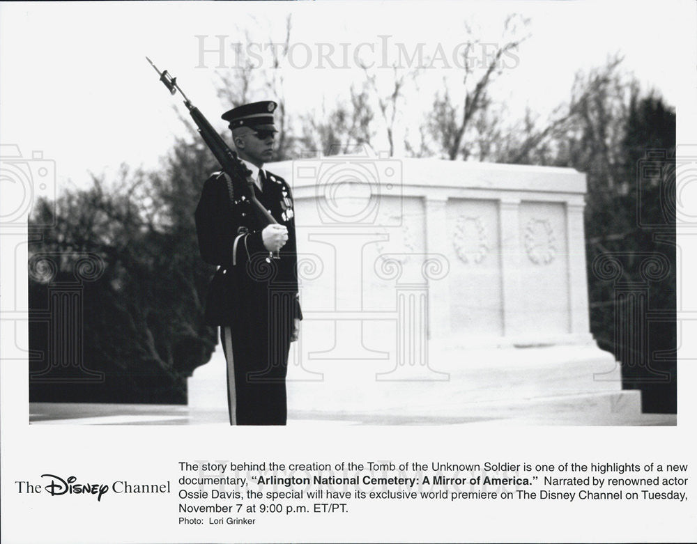 Press Photo Disney Channel &quot;&quot;Arlington National Cemetery: A Mirror Of America&quot; - Historic Images