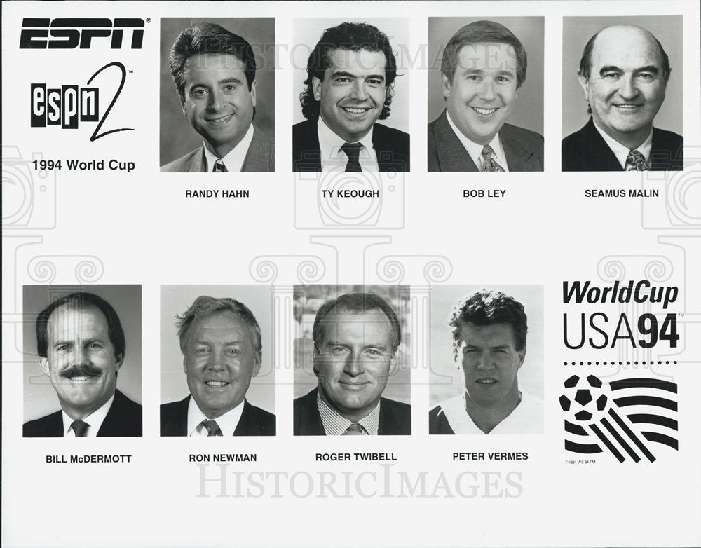 1994 Press Photo ESPN&#39;s World Cup Coverage Team - Historic Images