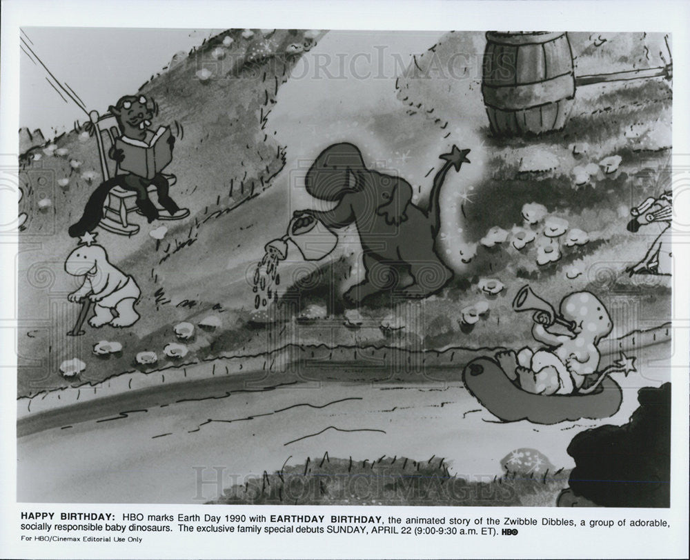 1990 Press Photo HBO s Earthday Birthday Historic Images 1990-press-photo-hbo-s-earthday-birthday-historic-images