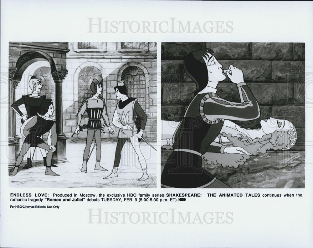 Press Photo HBO family series Shakespeare: The Animated Tales - Historic Images