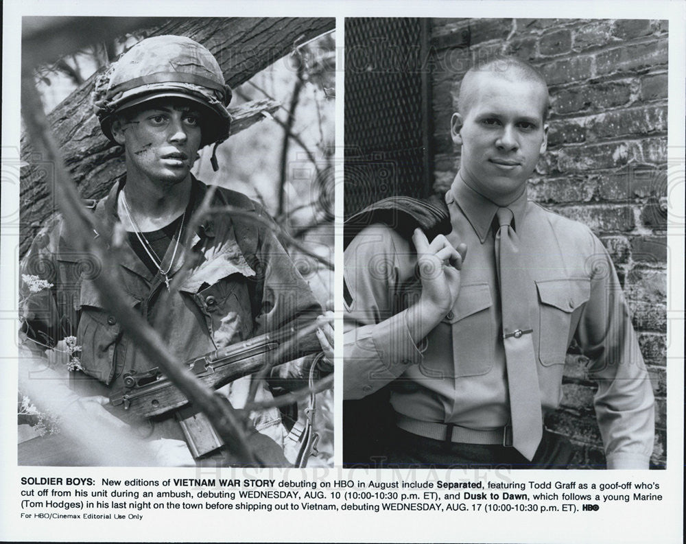 Press Photo Actors Todd Graff and Tom Hodges - Historic Images