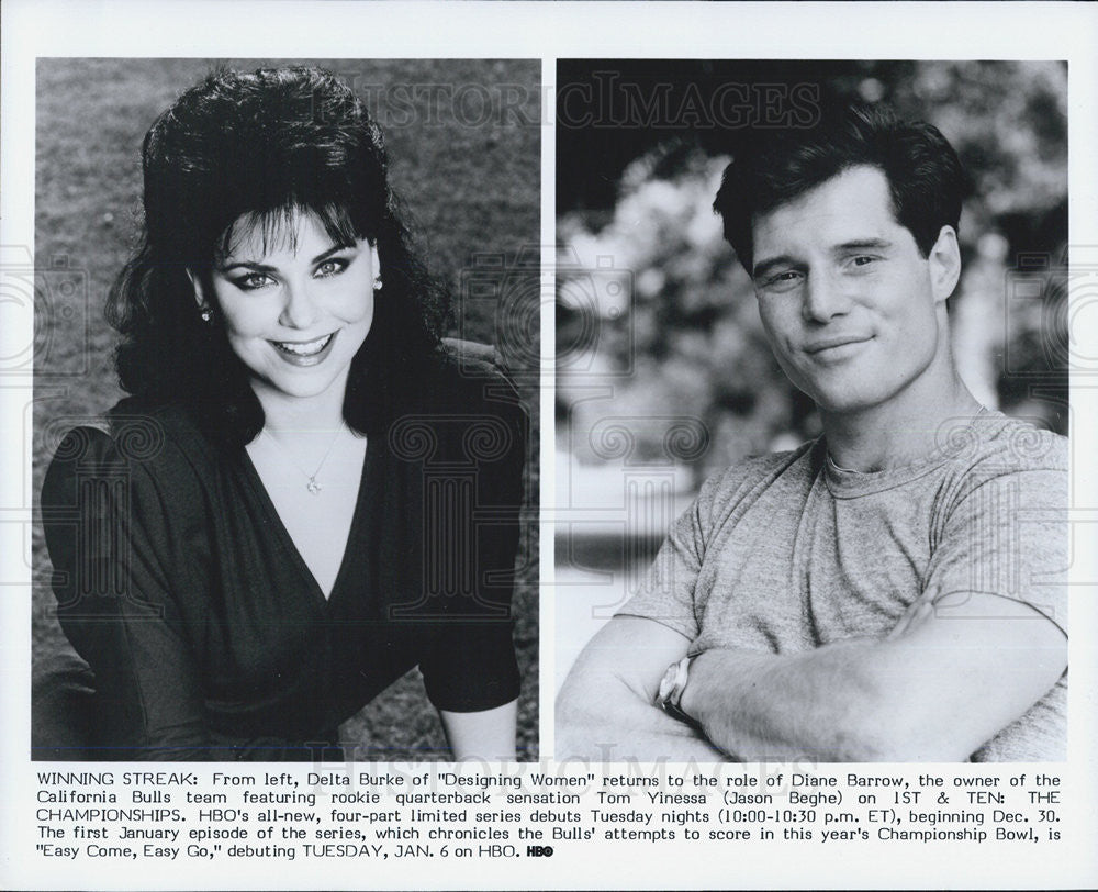 Press Photo Delta Burke and Jason Beghe - Historic Images