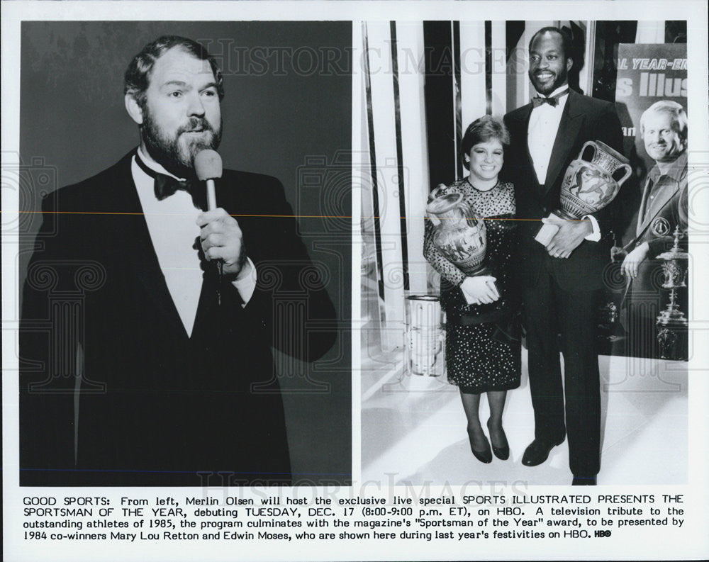 1985 Press Photo HBO Sports Illustrated&#39;s Sportsman of the Year - Historic Images