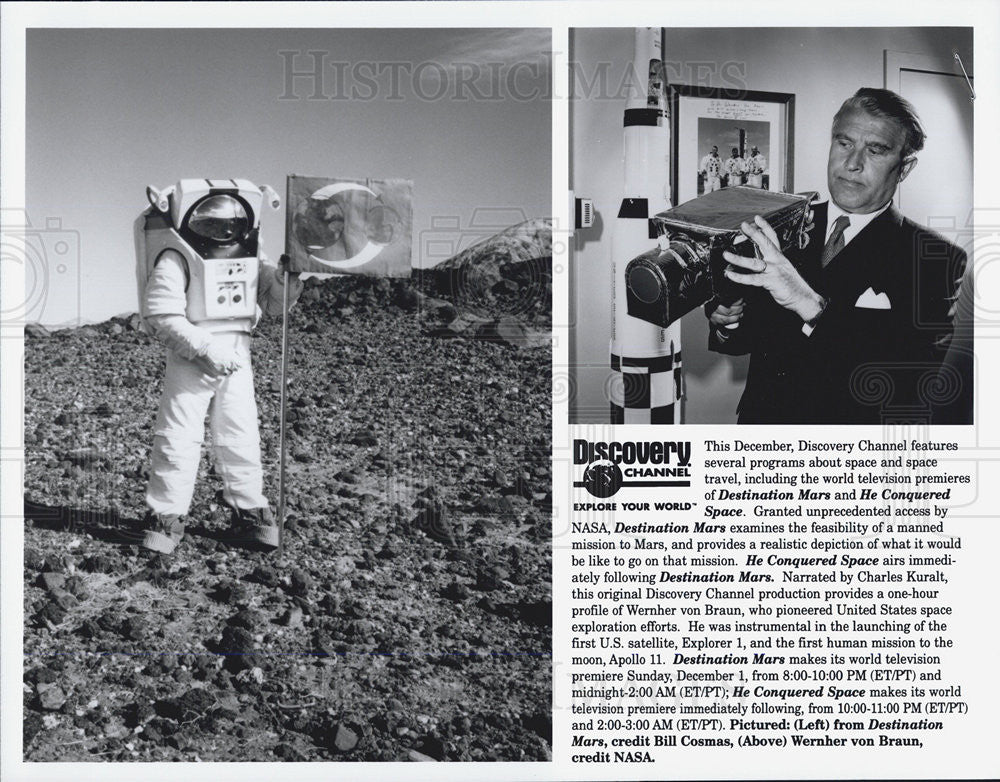 Press Photo Wernher Von Braun and a astronaut - Historic Images