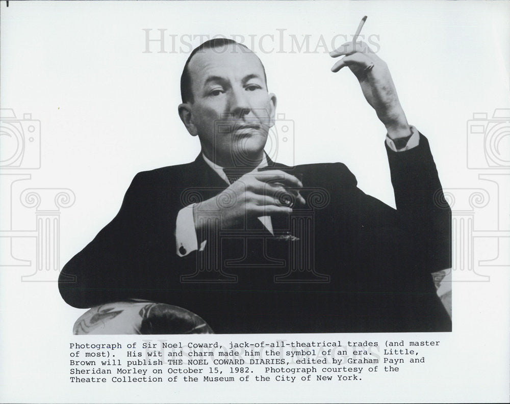 Press Photo English Playwright, Composer, Director And Actor, Sir Noel Coward - Historic Images