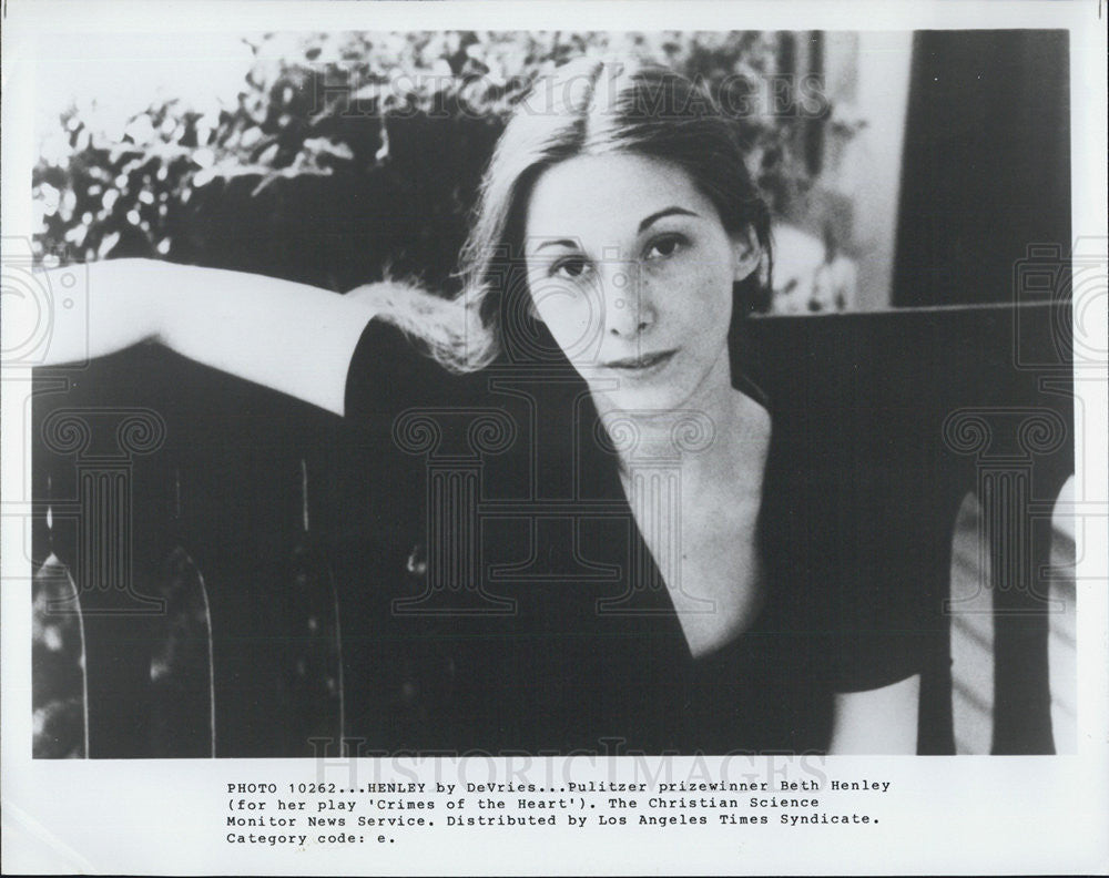 1981 Press Photo Pulitzer Prize Winner Beth Henley &quot;Crimes of the Heart&quot; - Historic Images