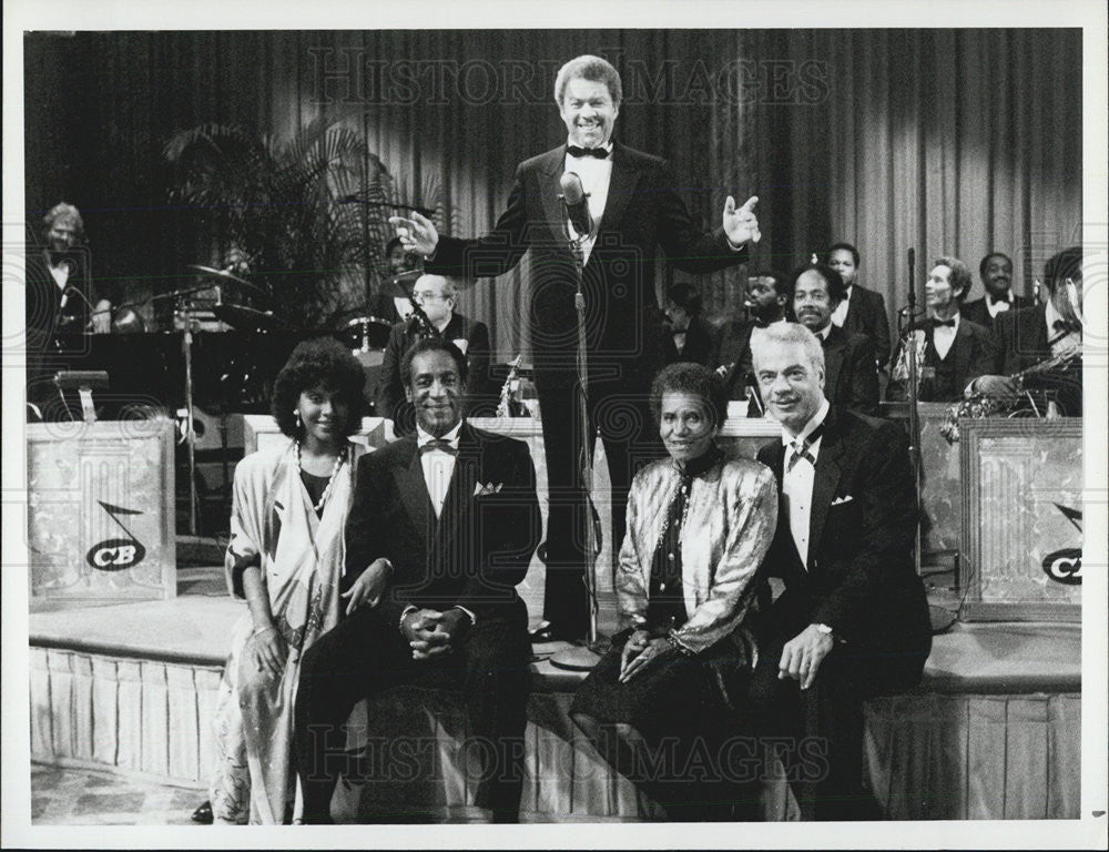 1986 Press Photo Phylicia Rashad,Bill Cosby,Clarice Taylor,Earle Hyman - Historic Images