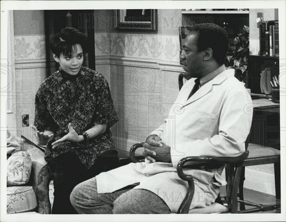 1986 Press Photo Bill Cosby and Lisa Bonet in The Cosby Show - Historic Images