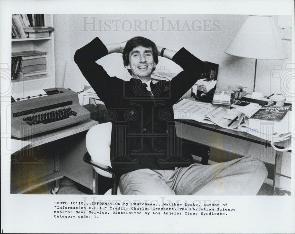 Press Photo Author Matthew Lesko - Historic Images