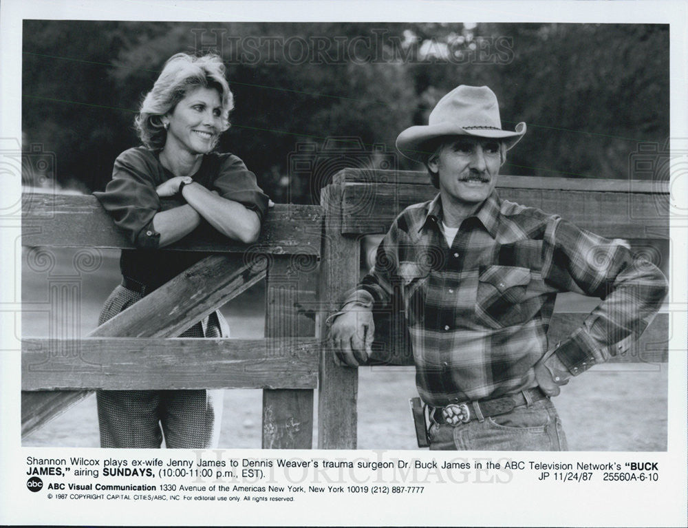 1987 Press Photo Dennis Weaver in Buck James - Historic Images