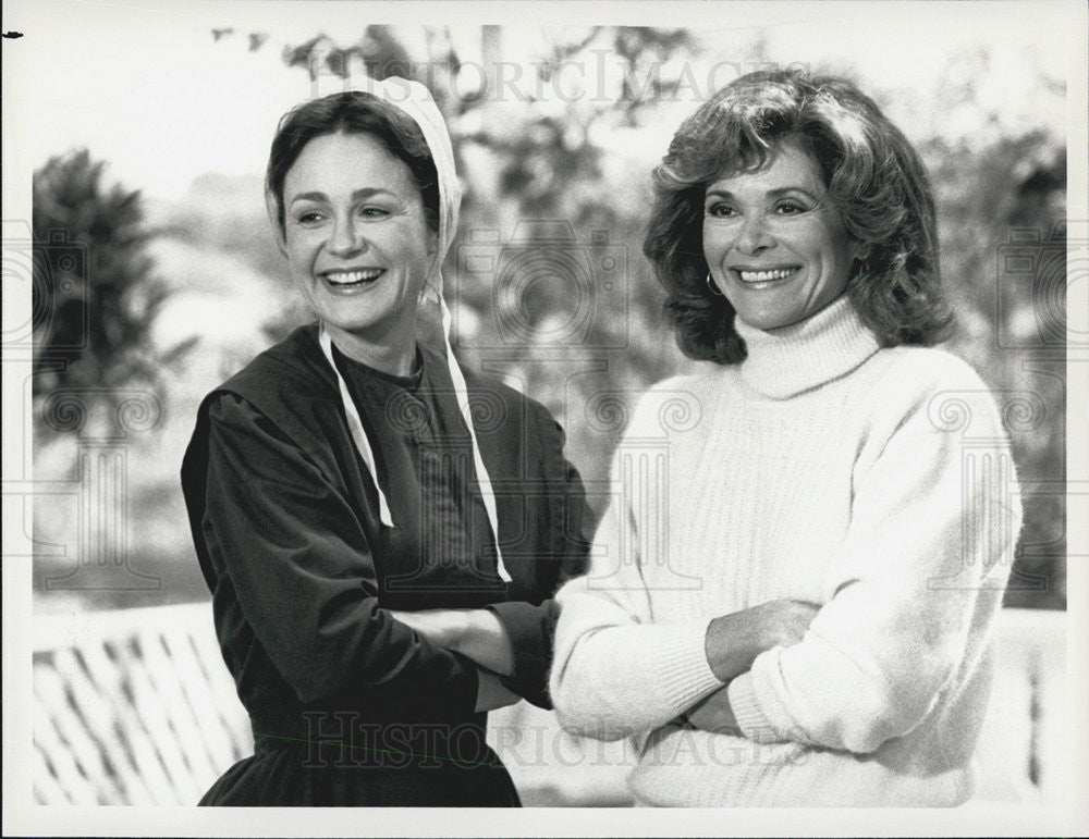 1988 Press Photo Jessica Walter &amp; Belinda Montgomery &quot;Teachers&quot; - Historic Images