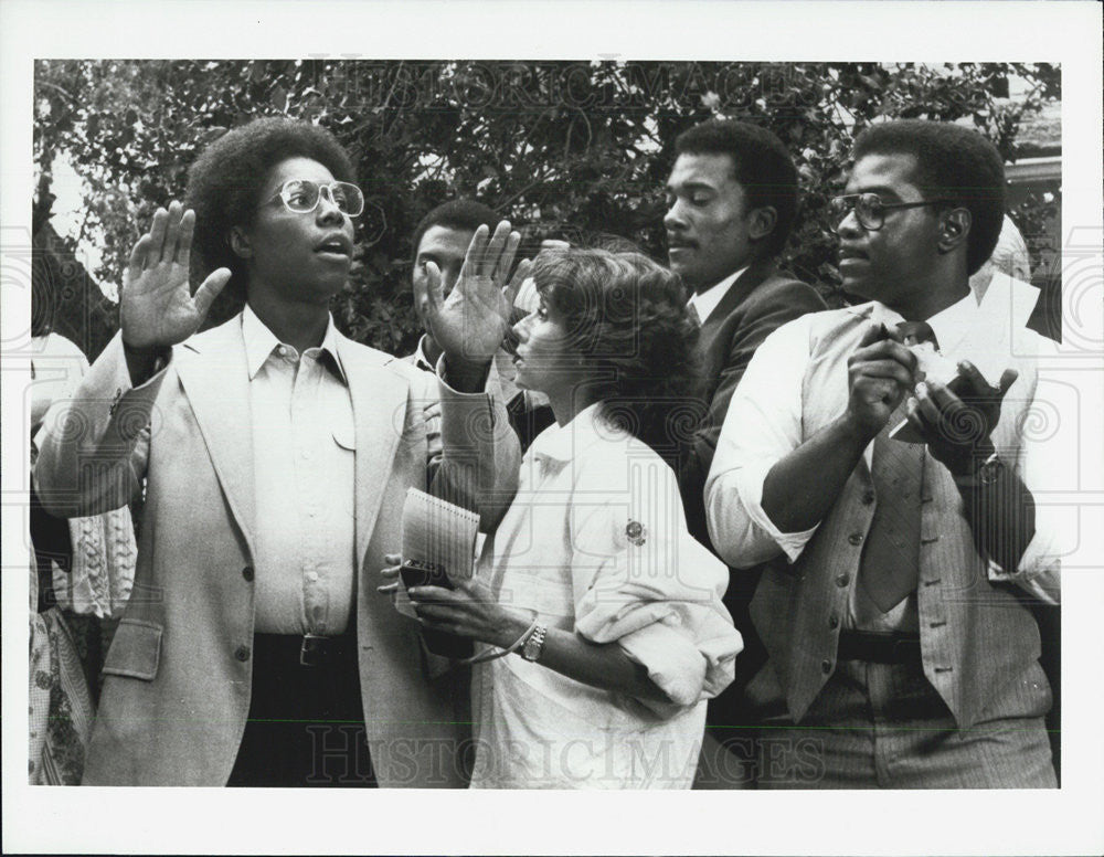 1985 Press Photo Calvin Levels as Wayne Williams in The Atlanta Child Murders - Historic Images