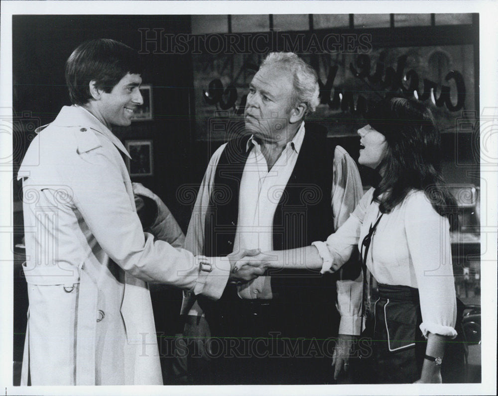 Press Photo Carroll O&#39;Connor Denise Miller ARCHIE BUNKER&#39;S PLACE - Historic Images