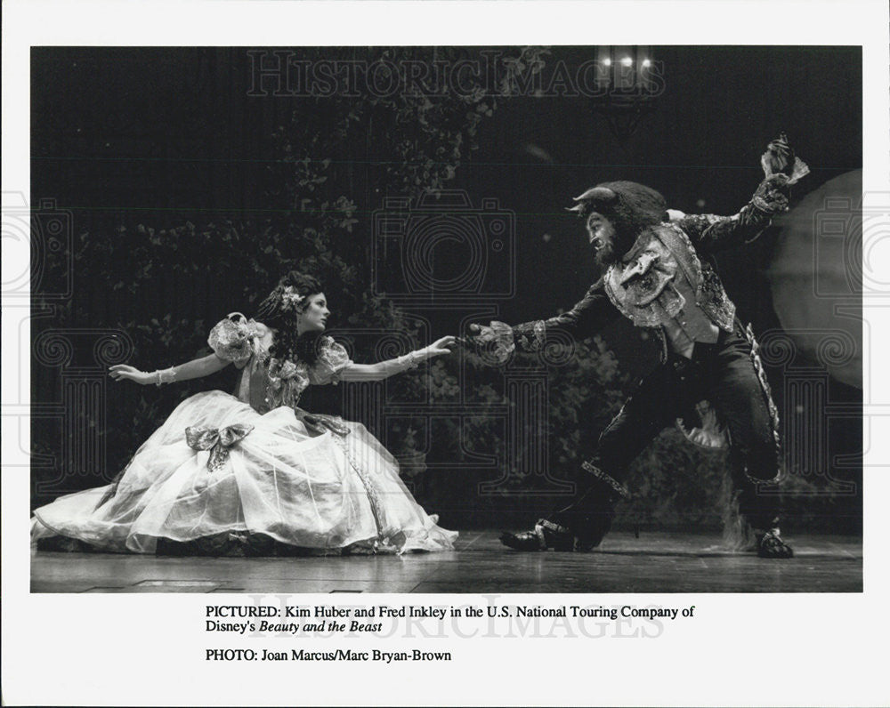 Press Photo Kim Huber &amp; Fred Inkley &quot;Beauty and the Beast&quot; - Historic Images