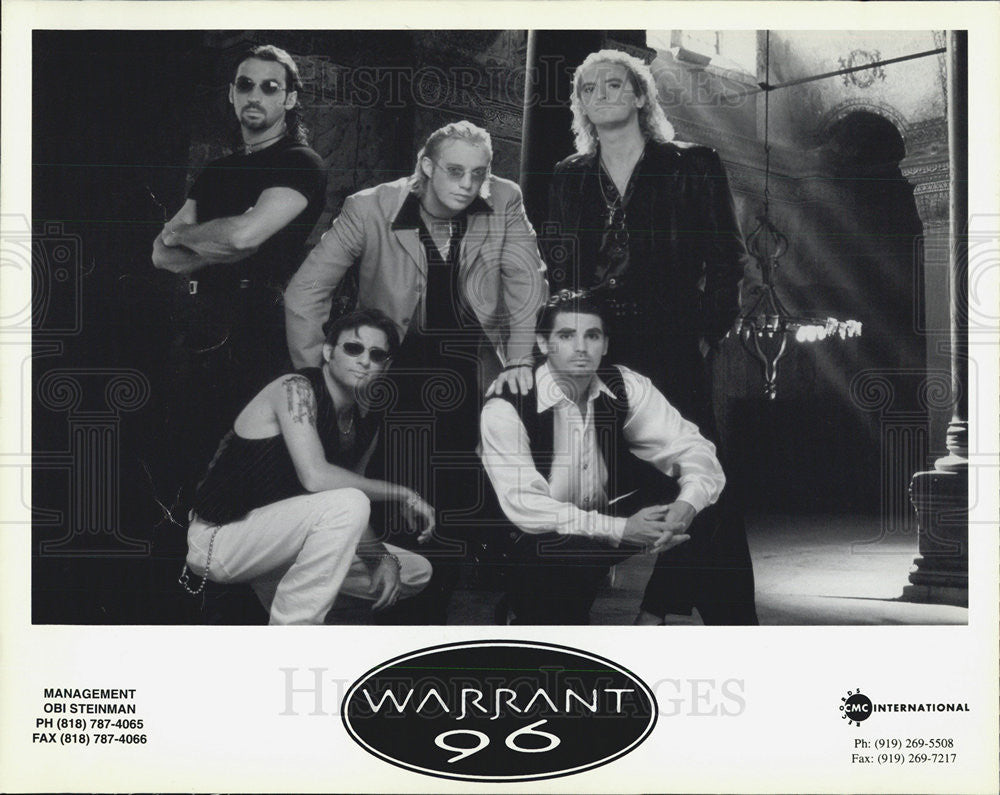 Press Photo Musical Group Warrant 96 - Historic Images