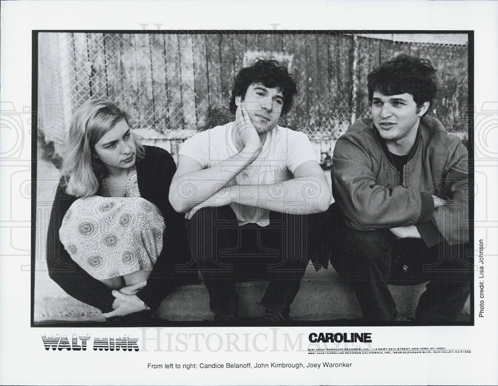 Press Photo Indie Rock Trio Musical Group &quot;Walt Mink&quot; - Historic Images