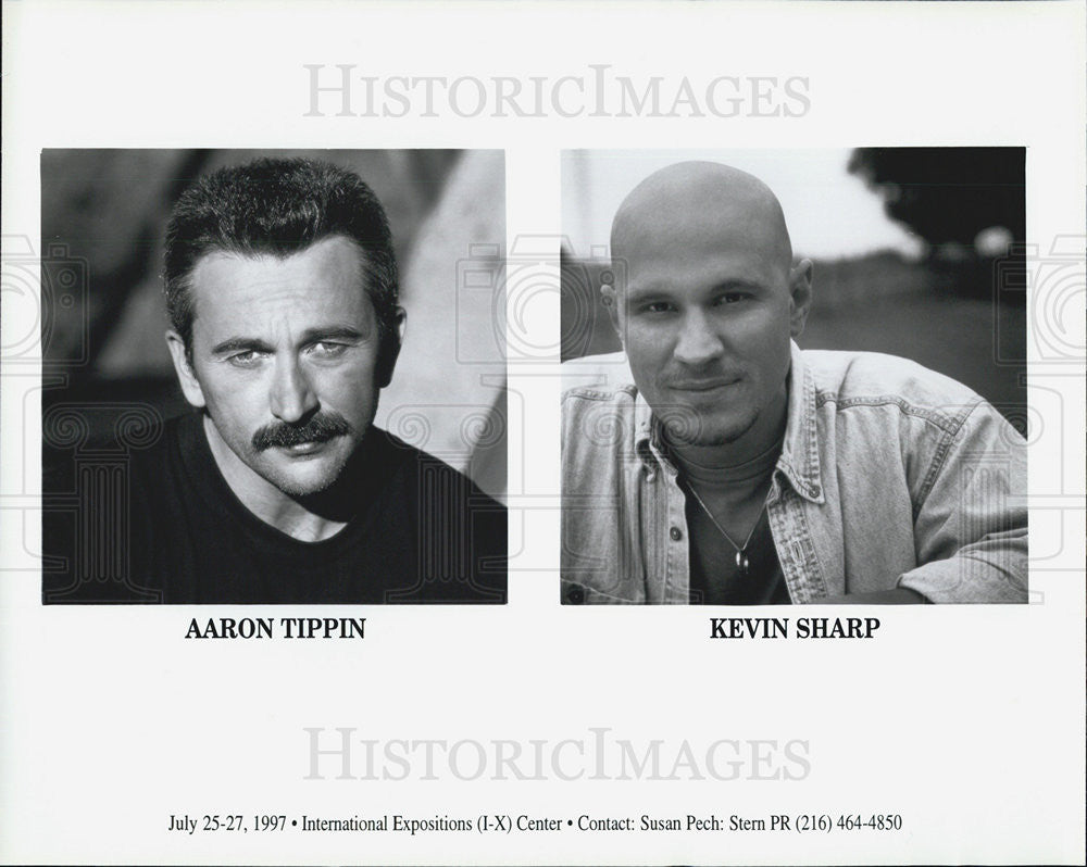 Press Photo Musicians Aaron Tippin and Kevin Sharp - Historic Images