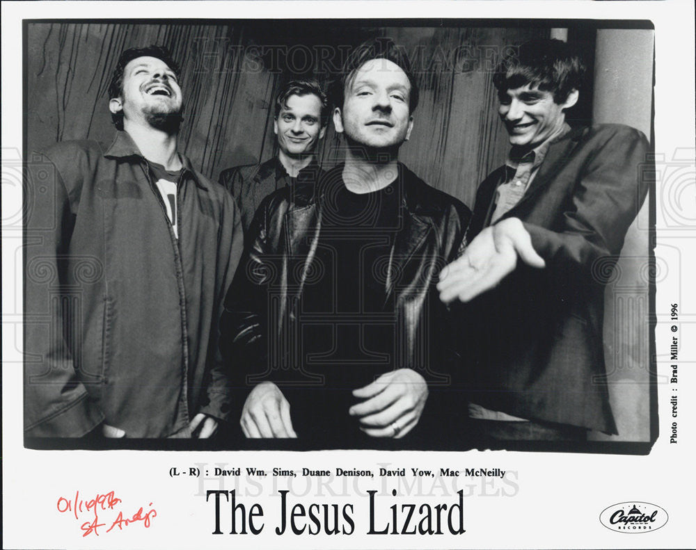 1996 Press Photo Musical Group The Jesus Lizard - Historic Images