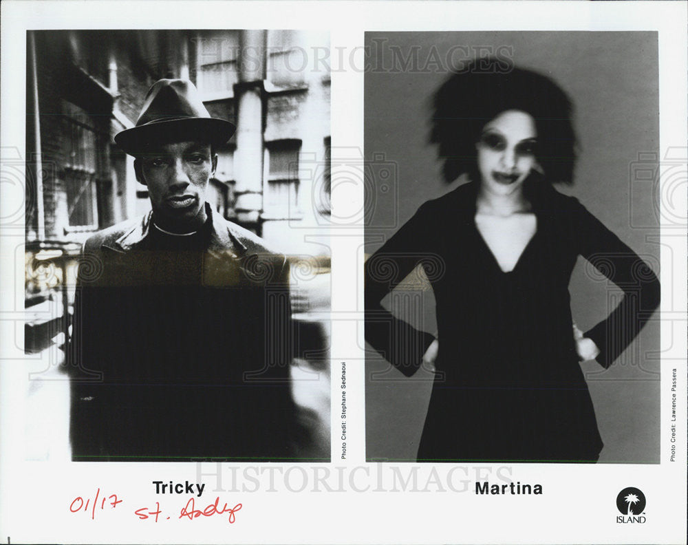 Press Photo Musicians Tricky and Martina - Historic Images