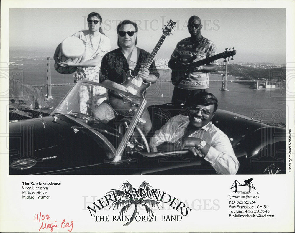 Press Photo Merl Saunders the Rain Forest Band Vince Littleton Michael Hinton - Historic Images