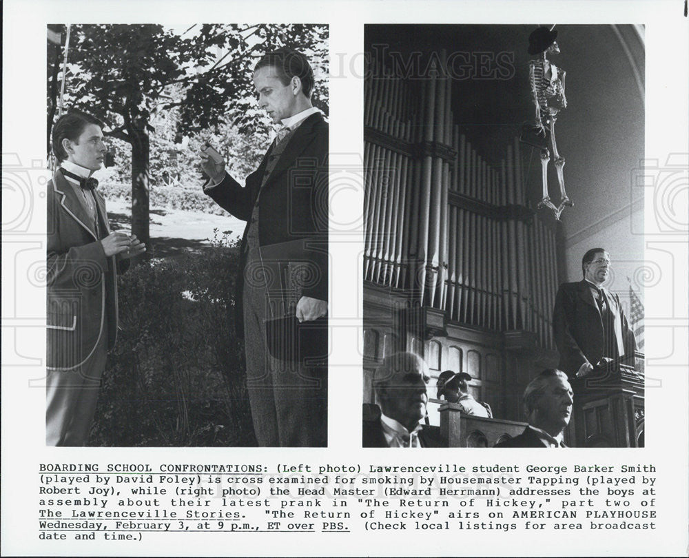 Press Photo David Foley, Robert Joy, Edward Hermann in &quot;The Return of Hickey&quot; - Historic Images