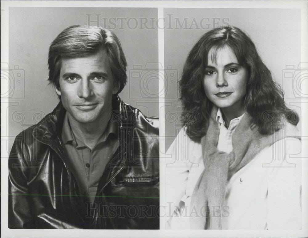 1983 Press Photo Dirk Benedict and Melinda Culea in The A-Team - Historic Images