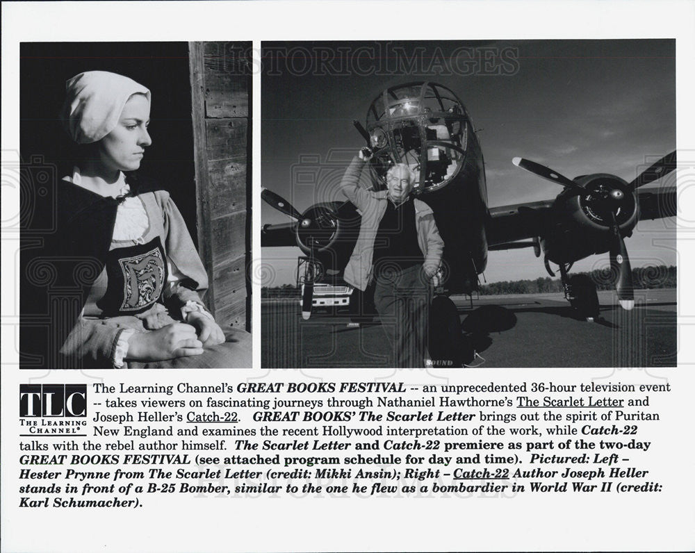 Press Photo &quot;Great Books Festival&quot; on TLC with Hester Prynne and Joseph Heller - Historic Images