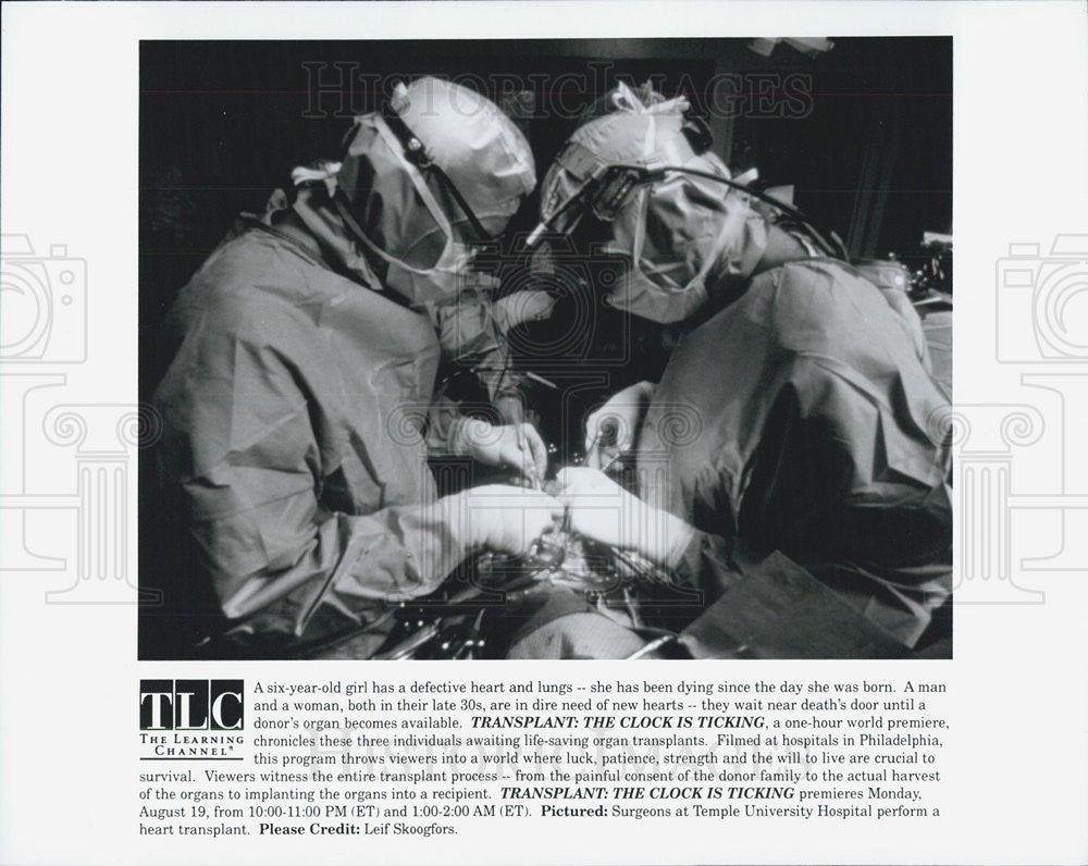 Press Photo &quot;Transplant - The Clocl Is Ticking&quot; on TLC - Historic Images