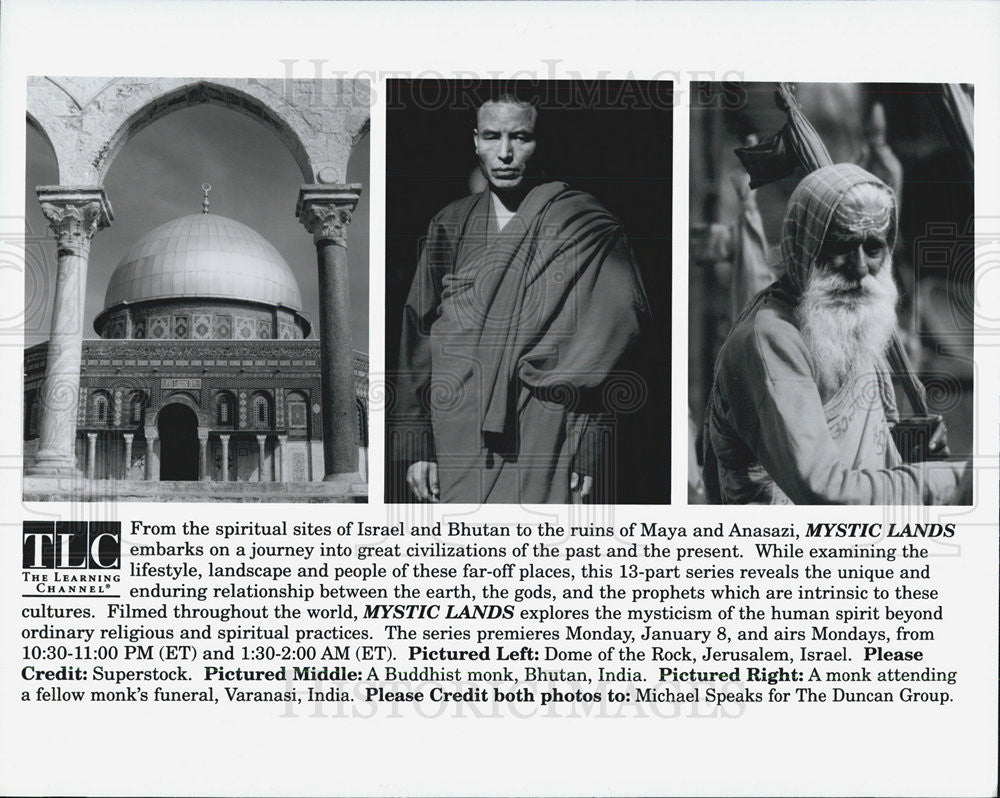 Press Photo A Buddist monk and a Indian monk - Historic Images