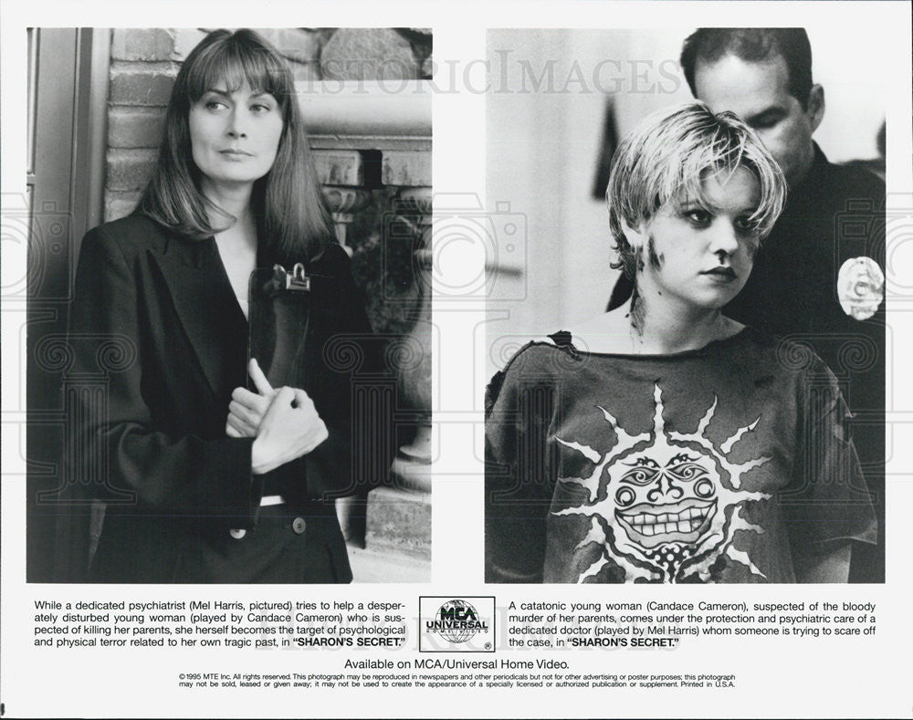 1995 Press Photo  ActorsMel Harris &amp; Candace Cameron - Historic Images