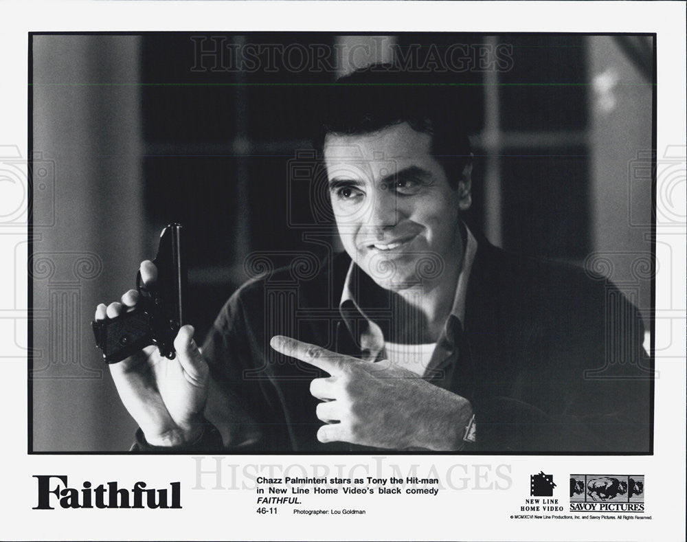 1996 Press Photo Chazz Palminteri Stars as Hit-man in &quot;Faithful&quot; - Historic Images