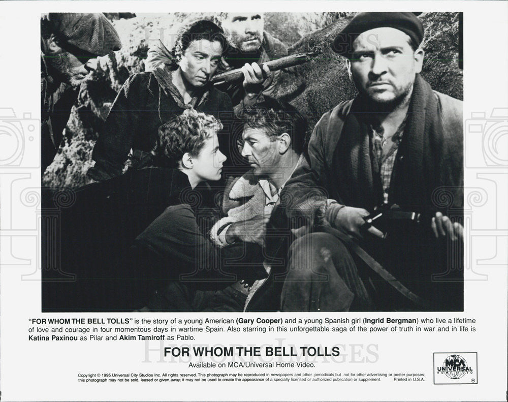 1995 Press Photo &quot;For Whom The Bells Tolls&quot; Gary Cooper - Historic Images