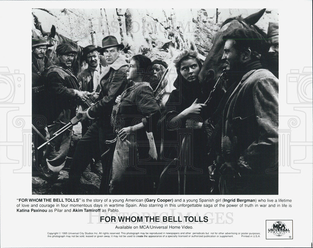 1940 Press Photo Gary Cooper in "For Whom the Bell Tolls" - Historic Images