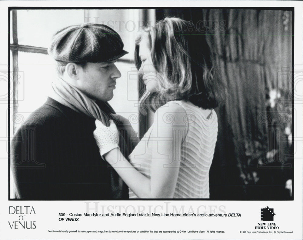 1996 Press Photo Costas Mandylor &amp; Audie England in &quot;Delta of Venus.&quot; - Historic Images