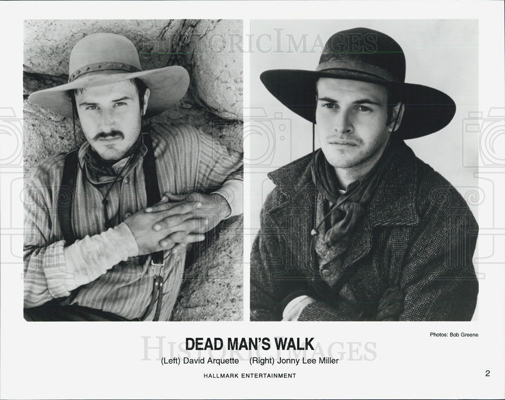 1995 Press Photo David Arquette &amp; Jonny Lee Miller in &quot;Dead Man&#39;s Walk&quot; - Historic Images