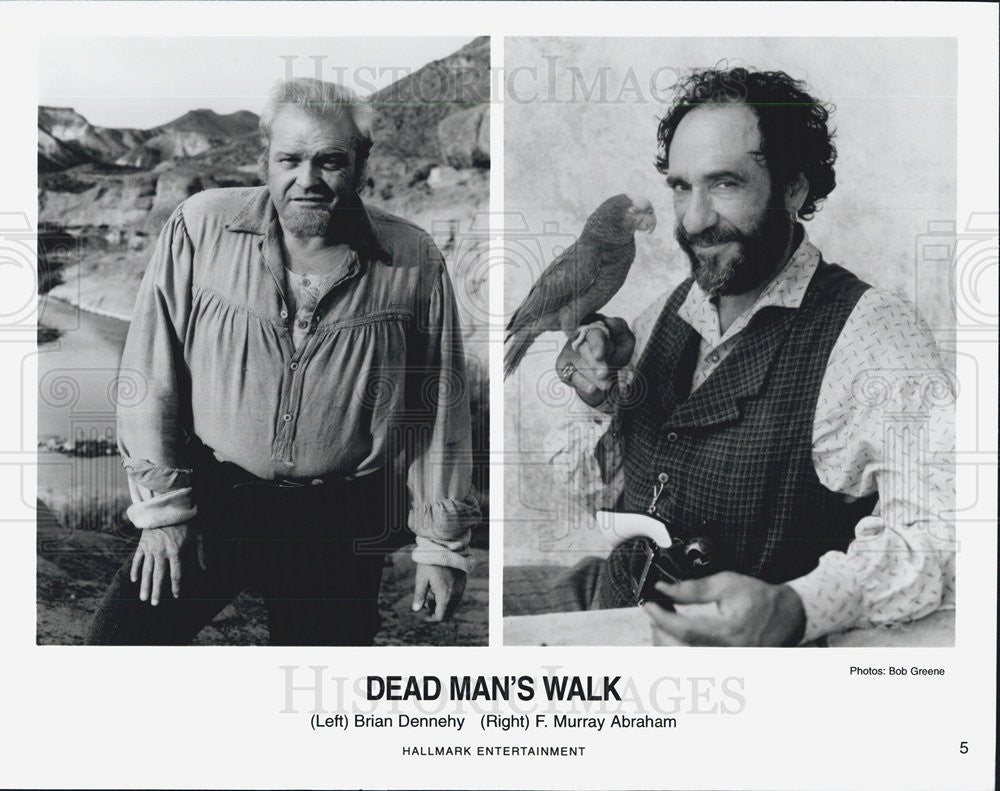 Press Photo Actor Brian Dennehy and F. Murray Abraham on Dead Man&#39;s Walk - Historic Images