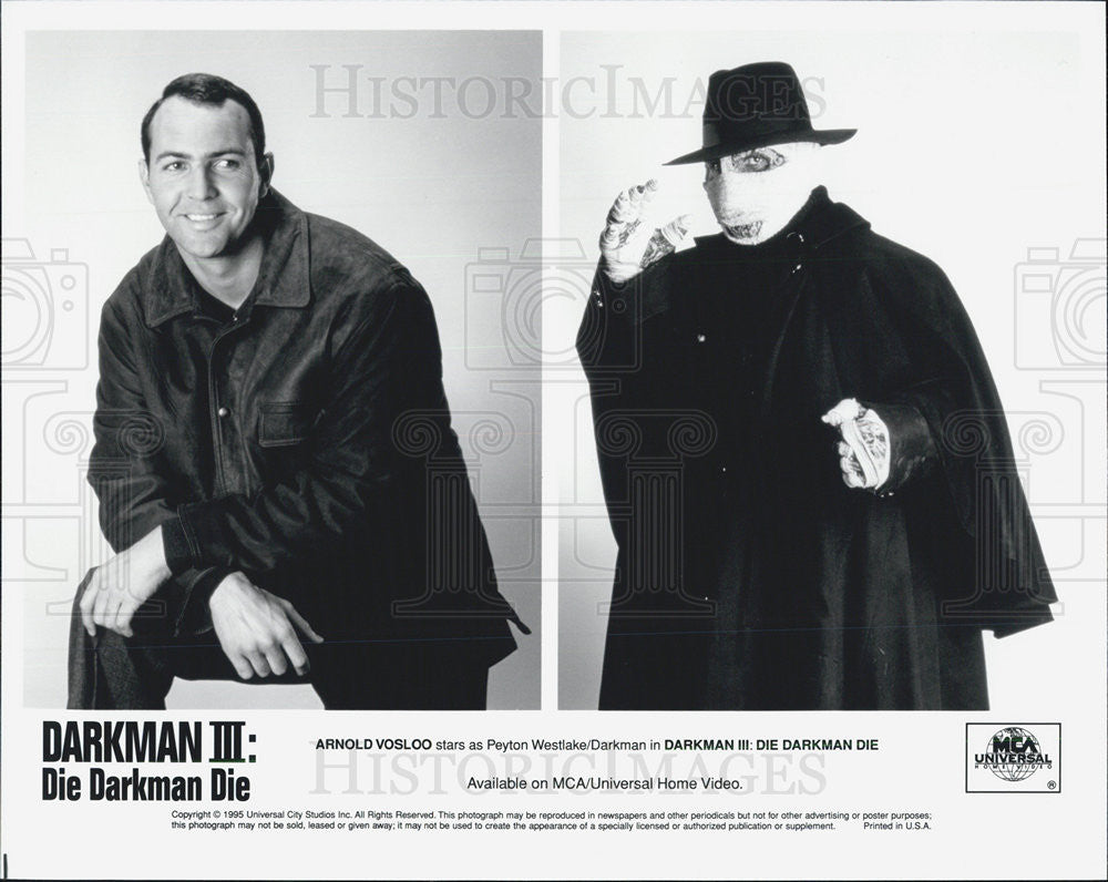 1995 Press Photo Actor Arnold Visolo in the Film Darkman III: Die Darkman Die - Historic Images