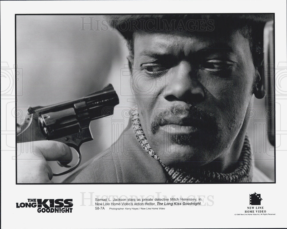 1996 Press Photo Samuel L. Jackson in &quot;The Long Kiss Goodnight.&quot; - Historic Images