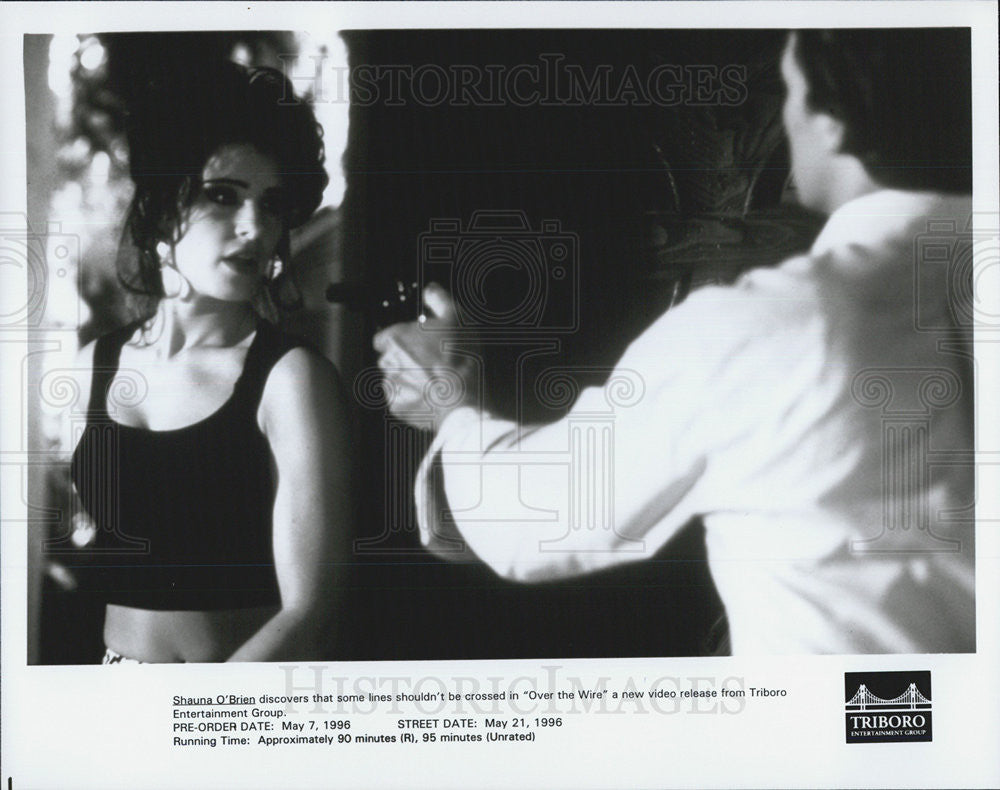 1996 Press Photo Shauna O&#39;Brien on &quot;Over the Wire.&quot; - Historic Images